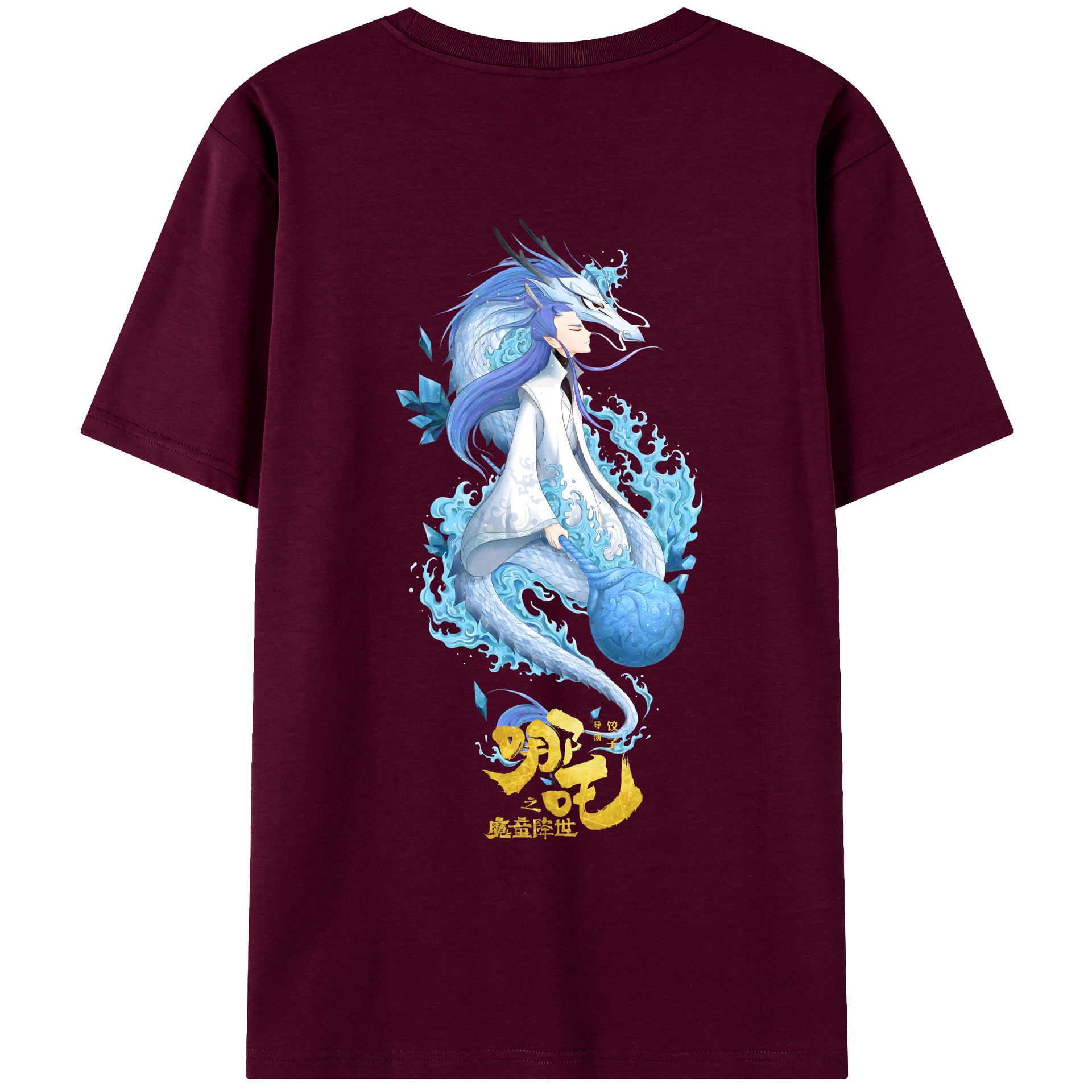 （画像用） Ne Zha 2 ナタ 魔童の大暴れ レディース半袖Tシャツ(バックプリント)